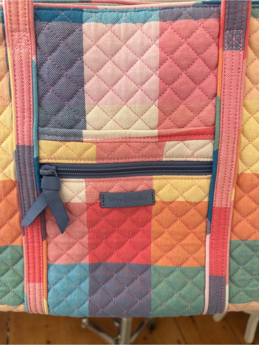 Vera Bradley Retired Tropics Print
Pastel Plaid Quilted Tote Bag - Picture 3 of 10